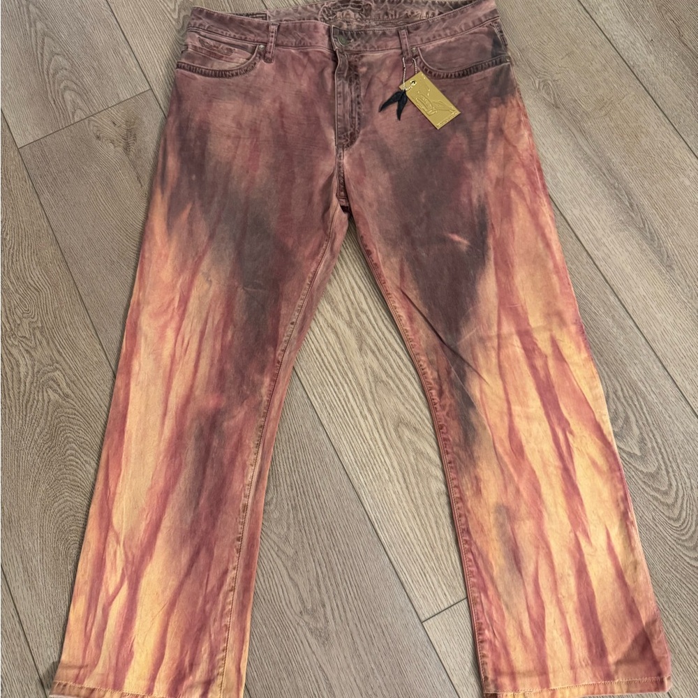 Robin's Jean Men's Straight Jeans - Fiery Red and Earthy Brown